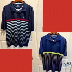 TWO Cinch Arenaflex Polo Shirts Short Sleeve Navy Blue Red Green Men’s Size XL